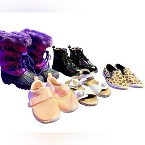 EUC - Toddler Girl Shoe Bundle - 5 pair, Size 10